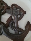 2 Heavy Duty Rustic Cast Iron Nautical Anchor Wall Mount Decor 4 5  H X 3  W