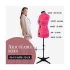 Dress Forms For Sewing  Pink Female Mannequin Adjustable Size 12-18  Pin-able   