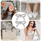 1 Pair Rhinestone Shoe Clips  Detachable Bow Heels Accessories For Bridal Shoes