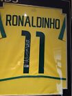 Ronaldinho And Ronaldo Nazario Of Brazil Signed Jerseys Framed  Beckett 