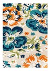 Rugshop Multi Bergamo Floral Indoor outdoor Area Rug Machine Washable For Patio