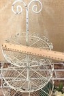 Antique Chippy 3-tier French Wire Round Display Stand Pastry Cupcake Server Tray