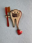 Trio Of Vintage Dentist   Dental Hygienist Brooch   Pins  Danecraft  Super Cute 