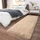 Soft Runner Rugs For Bedroom Hallways 2x6 Beige Fluffy Shag Throw Area Rug Non