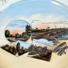 Topeka Picturesque Ks Kansas Antique Souvenir China Trinket Dish Plate
