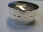 Round Shape Sterling Snuff Box Silver Pill Box Smooth Top 1 1 4 Round 3 4 Tall