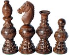 Globe Design Wooden Chess Set 32 Pieces Weighted Handmade King Board Game