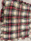 Pottery Barn Teen Smocked Christmas Plaid Comforter F  Queen