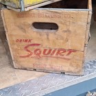 Squirt Vintage Wooden Soda Advertising Crate - Squirt Bottling Co Flint Mi
