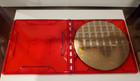 Vintage 8  Silicon 200mm Semiconductor Wafer In Red Light Filtering Carrier Case