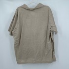 Womens Cottagecore Embroidered Floral Top Size 20 Beige Boho Garden Linen Blend