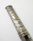 Antique Knitting Needle Holder Cylinder Textured Continental Silver
