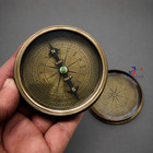 Antique Maritime Brass Boy Scout Compass Nautical Pocket Direction