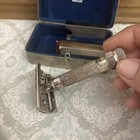 Vintage Hoffritz Slant Bar Safety Razor Germany W original Box   1 Blade