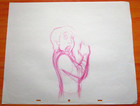 Black Caudron 1985 Taran Walt Disney Original Production Cel Drawing