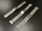 18 20 22mm Silver Brush Stainless Steel Watch Band Strap Straight End Bracelet C