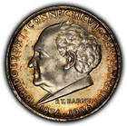 1936 50c Bridgeport Ct Commemorative Silver Half Dollar - Original Box - C1285