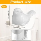 Wanmu 2pcs Toilet Bolt Covers Decorative  Cute Bird Bolts Screw White