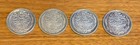 Egypt 4 X 20 Piastres 1916  ah 1335  Silver Coins 28 Gr 
