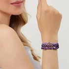 Bracelet Set Amethyst Bracelets 3pcs Individual Natural Stone Elegant Us Stock