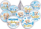 504 Pieces Boy Girl Baby Shower Favors Stickers Mini Kisses Candy Stickers Choco