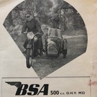 1947 Bsa Sidecar Motorcycle Motor Cycling Vintage Advertising British