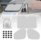 Windshield Sun Shade Compatible With 2014-2025 Ram Promaster Windshield And 