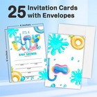 Pool Party Baby Shower Invitations 25pcs Baby Boy Announcement Cards Set