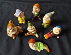 Vintage Porcelain Ceramic Disney Seven Dwarfs Miniature Figurines-japan