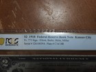 1918  2 Large Size Kansas City  battleship  Note  Graded Vf30 By Pcgs