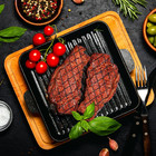 2pcs Artificial Fake Steak Simulation Food Fake Cooked Roast Beef Meat Home Kitc