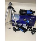 Esako Astronomical Refractor Telescope 70mm Aperture 400mm Az Mount Blue Exc