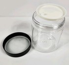 10 Oz Clear Plastic Jar Storage Container With Screw On Lid Wide Mouth Lot Of 12