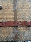 Fossil Wide Woven Stretch  Belt Leather  Brass Buckle Boho