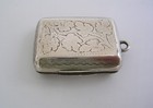 Antique Georgian English Sterling Silver Vinaigrette   Samuel Pemberton