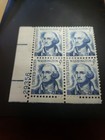 4 Stamp Sheet - George Washington 5 Cent Stamps  Blue  Unused  29356  Vintage