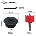 4 Pack Desk Grommet 2 Inch  50 Mm   Desk Hole Cover For Cables  Black Desk Cord