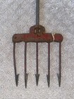 Vintage Iron 5 Tine Ice Fishing Pike Sturgeon Spear 55    Threaded End  Nice 