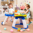 3 In 1 Walk Around Baby Activity Center  Baby Walker With Play Table  Wheels  De