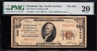 Very Nice  rare  Bold Vf 1929  10 Elizabeth City  Nc National Banknote  Pmg 20 