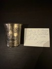 Antique Imperial Russian Silver Vodka Beaker   Cup Dated 1867   Niello Technique