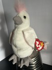 Ty Beanie Babies Kuku Cockatoo Bird Plush 1998 Vintage Ages 3  4-7