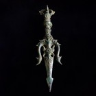 Powerful Trisula Trident Brass Weapon Vajra Dorje Bronze Sculpture Moksala  Art