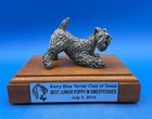 Kerry Blue Terrier Dog 2014 Award With Charming Hand Made Kerry Figurine On Top