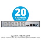 Night Owl 2-way Audio 20 Channel 16 Wired  4 Wifi 1080p Security Dvr With 2tb Hd