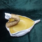Ceramic Long Neck Swan With Rope Twine Wrapped Neck Candy Trinket Dish Unbranded