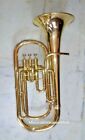 Baritone Made Of Pure Brass In Brass Polish   Cushion  Hard Case  Free Fast Ship