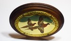 Pheasant Wall Plaque Set Vintage Polished Brass Embossed Wood Home Decor Nice  