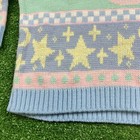 Vintage 60 s 70 s Kids Clown Knit Sweater Multicolor Made In Usa Super Rare