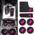 Anti Dust Cup Holder Insert For Dodge Charger Accessories 2015-2021 2022 Pink